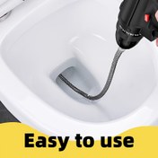Resim Esnek Drenaj Tıkanıklık Giderici 1m/2m/3m - Çok Amaçlı Matkap Aksesuarı, Manuel Güç, Tuvalet, Mutfak ve Banyo Boruları, Saç ve Kırıntı Temizliği için, Elektrik veya Matkap Gerektirmez 