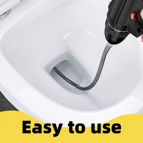Resim Esnek Drenaj Tıkanıklık Giderici 1m/2m/3m - Çok Amaçlı Matkap Aksesuarı, Manuel Güç, Tuvalet, Mutfak ve Banyo Boruları, Saç ve Kırıntı Temizliği için, Elektrik veya Matkap Gerektirmez 