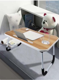 Resim Hodbehod Bambu Renk Yatak Koltuk Üstü Portatif Laptop Sehpası 