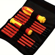 Resim 10-in-1 Elektrikçi Tornavida Seti, Çapraz, Düz, Torx, Pozidriv Kafaları ve Manyetik Uçlar - Dayanıklı Metal Çoklu Aracı Tamir Kiti, Elektrik Çalışmaları, Ev İyileştirme ve DIY Projeleri, Ev Bakımı için Tornavida Seti, Ev Tamirleri için Tornavida 