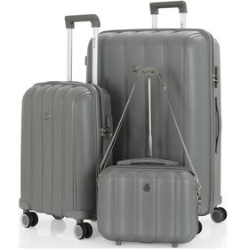 Resim Mçs Polipropilen 3lü Valiz Seti Büyük & Kabin & Makyaj V305 S21yy1000082-set 00006 Gri 