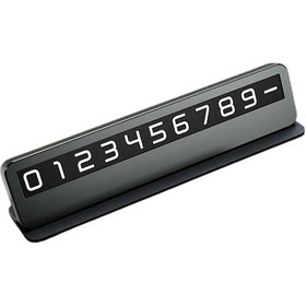 Resim Coofbe Premıum Deri Alaşım Gizlenebilir Araç Park Telefon Numaratörü Geçici Park Telefon Numaratörü 1 Adet 