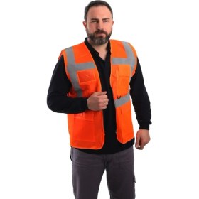 Resim Eserıs Mühendis Tipi Ikaz Yeleği Turuncu 
