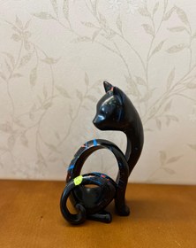 Resim Abstract Cat Sculpture, Minimalist Cat Figurine, Geometric Cat Ornament, Cat Lover Gift, Home Accent, Geometric Cat Statue, Cat Sculpture, Cat Figurine - Object-5 