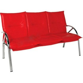 Resim Koltukstilim Prestij Üçlü Bekleme Koltuğu Kırmızı 