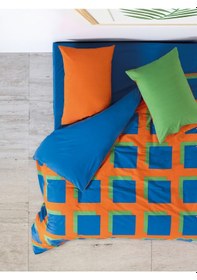 Resim Cozy Home Popping Colors Çift Kişilik Lastikli Çarşaflı Nevresim Takımı Venus Mavi 