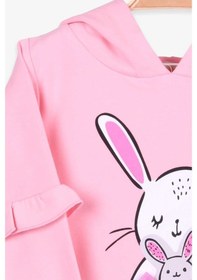 Resim Breeze Kız Çocuk Sweatshirt Tavşan Baskılı 1.5-5 Yaş, Pudra ((541263422) Çok Renkli 