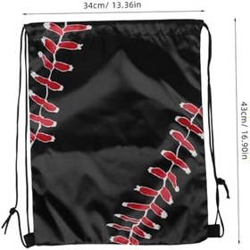 Resim 5 Adet Beyzbol Temalı Sırt Çantaları Erkekler Kadınlar Gençler Okul Seyahat Açık Hava Aktiviteleri İçin Bağcıklı Çanta Büyük Kapasiteli 