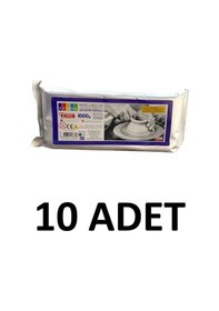 Resim 10 Adet Hava Ile Kuruyan Seramik Kil Hamuru 1000 Gr Beyaz Beyaz 