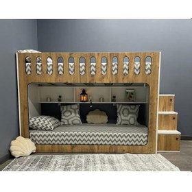 Resim İnci Seyyar Merdivenli İkili Ranza Cb M1 