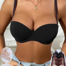 Resim 6'lı Katı Dikişsiz Balenli Sütyen, Seksi Rahat Push Up Nefes Alabilir Sütyen, Kadın İç Çamaşırı & Lingerie 