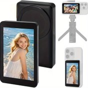 Resim 20m İletim Mesafeli Manyetik Telefon Vlog Selfie Monitörü, Canlı Yayın ve TikTok Video Çekimi için Arka Kamera Monitörü, Sosyal Medya Çekim Cihazı, Kompakt Tasarım, Güvenilir İletim, Canlı Yayıcılar İçin 