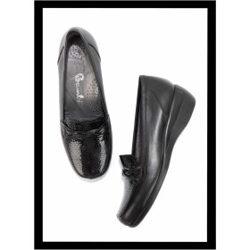 Resim Bambi Siyah Siyah Kroko Leather Kadın Dolgu Topuklu Ayakkabı K01531123503 
