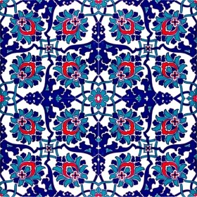 Resim Kütahya Hedef Çini AC09 20 x 20 Dekoratif Çini 