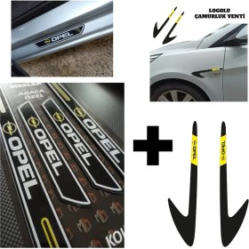 Resim Aksefuar Lazer Opel Astra G Hb Kapı Eşiği + Logolu Çamurluk Venti Set 