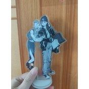Resim 15.01 cm Ölçülerinde Şeffaf Akrilik Stand Koleksiyon, Masa Süslemesi için Çift Taraflı Anime Karakterleri Özellikli, Sağlam ve Dayanıklı Akrilik Malzemeden Yapılmış, Sergilemek ve Koleksiyon için Mükemmel. 