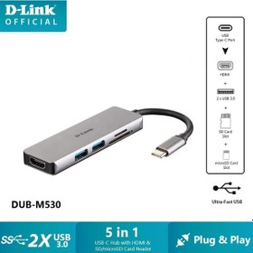 Resim D-link Dub-m530 5-in-1 Usb-c Hub 