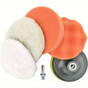 Resim 6 Parça Araba Cilalama Seti, 3/4 İnç Yumuşak Yün Pad, Waxing & Cilalama Zımparalama Diski, Çizik Giderme Aracı, Kablosuz Elektrikli Matkap Aksesuarı, Ev İyileştirme Araç Seti 
