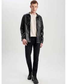 Resim DeFacto Carlo Skinny Fit Ekstra Dar Kalıp Normal Bel Ekstra Dar Paça Siyah Jean Pantolon S2285AZ24SPNM40 