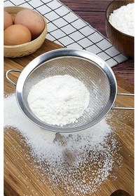 Resim Un Süzgeci Sıvı Süzgeci Paslanmaz Çelik Süzgeç 8 Cm Gri 