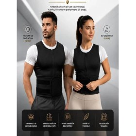 Resim Ankaflex Unisex Beden Motorcu Koruma Içlik Giysi Yeleği Motorcu Rüzgar Soğuk Sıvı Geçirmez Ceket 