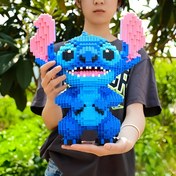 Resim Disney Stitch Karikatür Yapı Blokları - Karışık Renkli Plastik İnşaat Oyuncak, Yaratıcı Eğitici Aktivite Hediyesi, İdeal Doğum Günü Hediyesi ve Oda Dekoru, Elektrik Gerektirmez 