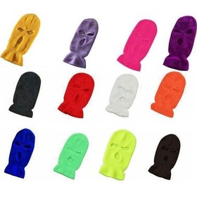 Resim Kırmızı Balaclava Cadılar Bayramı Maskesi Şapka Caps Parti Motosiklet Bisiklet Bisiklet Unisex Sıcak Tutmak Spor Kasketleri Örme Şapka 