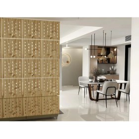 Resim Kayasan Ahşap Kayasan ® Lazer Kesim Sarkıt Paravan, Ahşap Seperatör, Oda Ayırıcı 4'lü Panel Levha Seti 