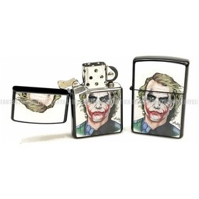 Resim Joker Mat Siyah Kapaklı Benzinli Çakmak N11.1173 