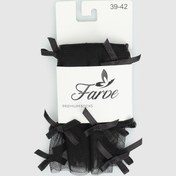 Resim Siyah Farve FRV12 Fiyonklu Tül Siyah 