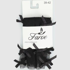 Resim Siyah Farve FRV12 Fiyonklu Tül Siyah 