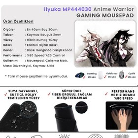 Resim İlyuka Mousepad 40x30cm Gaming Oyuncu Mp444030 Anime Warrior 