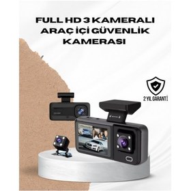 Resim Hnrlıshp Wi-fi Bağlantılı Full Hd Araç Kamera Seti 3 Kameralı Park Koruma Ve Döngü Kayıt 