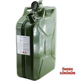 Resim NUBLADO BRO Metal Benzin Bidonu 20 Litre Akaryakıt Mazot Taşıma Doldurma Depolama Bidonu Dayanıklı Bidon. 