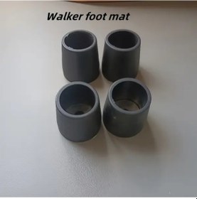 Resim Willowhaven 4 Adet Siyah Ağır Hizmet Kaymaz Paspas Walker Tuvalet Sandalyesi Duş Taburesi Baston 