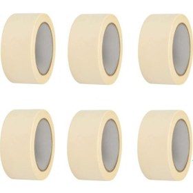 Resim 6 Adet Maskeleme Bandı Boya Bandı 48mm X 25m Kağıt Bant 