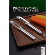 Resim Soyacak Seti Sebze Soyacağı Kabak Oayacağı Profesyonel Paslanmaz Çelik 2 Li Set 
