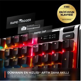 Resim Steelseries Apex Pro Gen 3 Rgb Omnipoint Switch Kablolu Mekanik Oyuncu Klavyesi Outlet 
