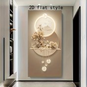 Resim 1 Adet Çerçevesiz Tuval Duvar Sanatı - Modern Minimalist Çiçekli Dağ Manzarası ve Asılı Küreler, Yüksek Kaliteli Baskı Tuval, Oturma Odası, Yatak Odası, Ev Ofisi, Mutfak & Yemek Odası Dekoru, Tuval Sanat Eseri, Şık Tasarım, Dayanıklı Baskı, Dekoratif Tablo, İç Mekan Tasarımcılar için 