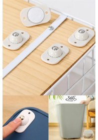 Resim 4 Adet 360 Derece Döner Tekerlek Bilyeli Yapışkanlı Eşya Kaydırma Aparatı Mobilya Tekerleği Diğer 