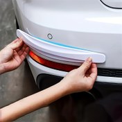 Resim 2 adet Araba Anti-Kolaylık Koruyucuları - Ön ve Arka Köşeler için Evrensel PVC Karbon Fiber Kauçuk Tampon Şeritleri, Çizilmeye Karşı Koruyucu Aletler, Otomotiv Aksesuarları, Tampon Koruma|Modern Araba Aksesuarı|Pvc Yapı, Araba Tampon Koruma 