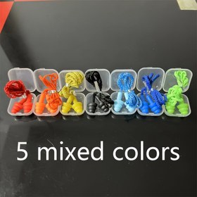 Resim 5 Çift Renkli Silikon Kulaklık - Tekrar Kullanılabilir, Temizlemesi Kolay, Derin Uyku, Seyahat, Çalışma, Yüzme ve Gürültülü Ortamlar İçin Süper Rahat, Karışık Renkler (Yeşil, Mavi, Turuncu, Kırmızı, Mor), Uyku Kulaklık | Rahat Kulaklık | Silikon Malzeme 