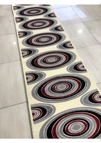 Resim Saray Halı Vizyon 11169 Ws 80X300 Gri Kırmızı Yolluk 3 Metre ! 