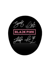 Resim Black Pink Logo Ve Imzalar Bilek Destekli Kaymaz Buruşmaz Kırılmaz Mouse Pad 