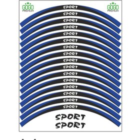 Resim Mavi Siyah Sport Reflektörlü Jant Şeridi 