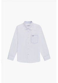 Resim U.S. Polo Assn. U.s. Polo Assn. Erkek Çocuk Beyaz Gömlek Desenli 50324676-vr013 