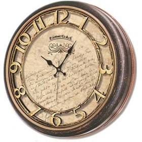 Resim Time Gold Doğa Duvar Saati Plastik 40 Cm Altın 