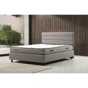 Resim Minar 120X200 Motya Baza Başlığı Yatak Seti - Açık Gri 