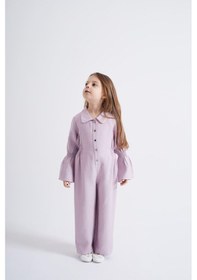 Resim Oliven The Kid Oliventhekid Lila Lastikli Kız Çocuk Tulum Lila Lila 