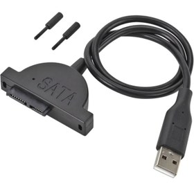 Resim USB 2.0 To 7+6 13 Pin Sata Laptop CD/DVD Harici Bağlantı Kablosu Slimline Sata CD/DVD RW Harici Bağlantı Kablosu 